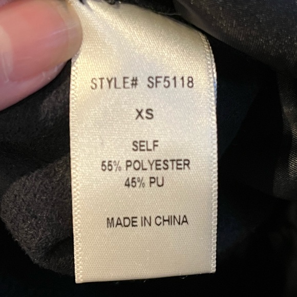 Women’s SIX/FIFTY Faux Leather Boot Cut Jeans sz XS - Picture 5 of 6